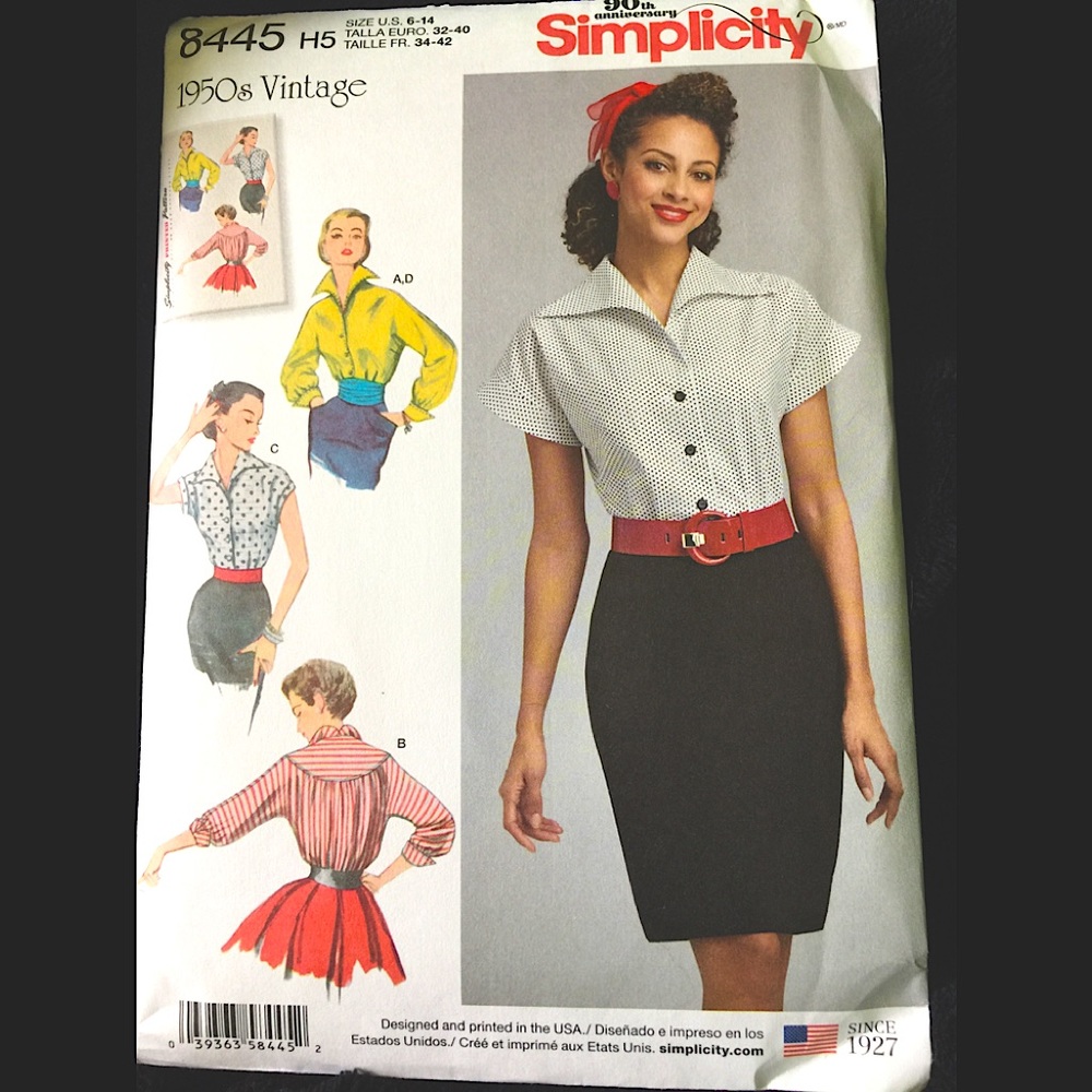 Simplicity Pattern 8445 - 1950’s Vintage Shirt